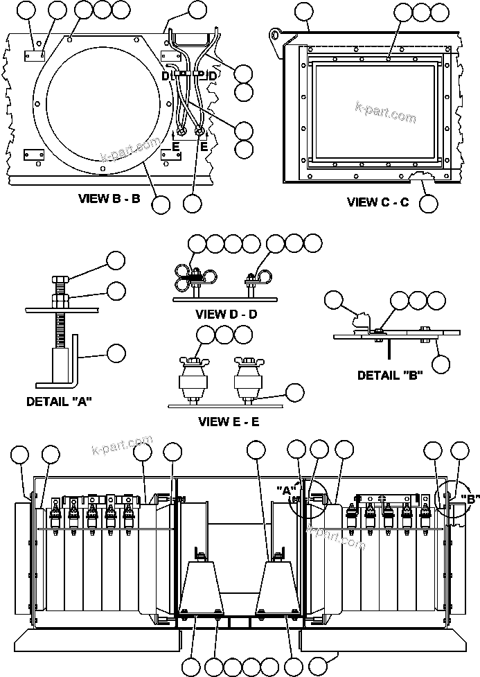 Komatsu parts book diagram for AFE32-EZ 830E                 COLLAHUASI: BLOWN GRID - 7 STEP RETARDING - 4