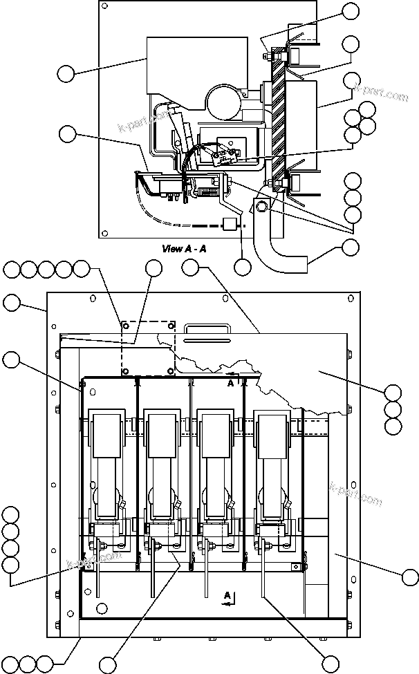 Komatsu parts book diagram for AFE32-EZ 830E                 COLLAHUASI: RETARD MODULE - 4 STEP (EG3869)