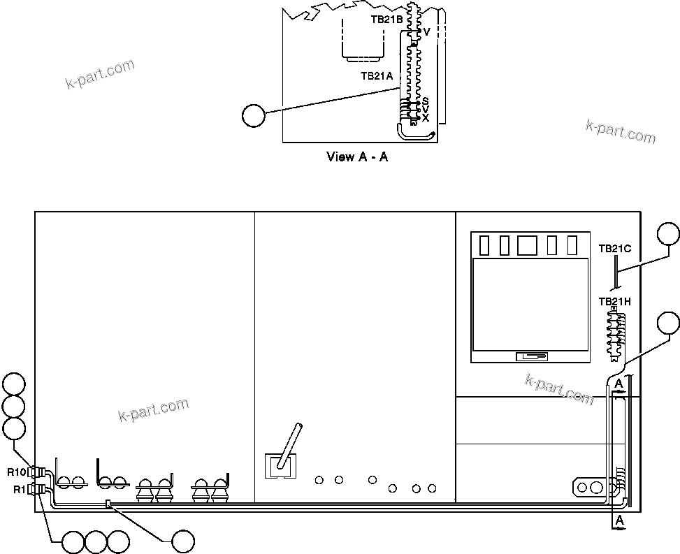 Komatsu parts book diagram for AFE32-EZ 830E                 COLLAHUASI: 7 STEP RETARD (CABINET)