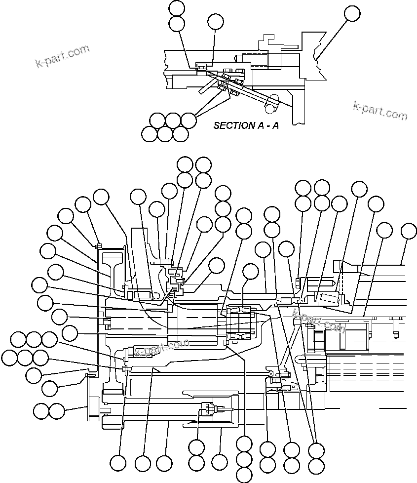 Komatsu parts book diagram for AFE32-EZ 830E                 COLLAHUASI: MOTORIZED WHEEL - 787FS11 - 2