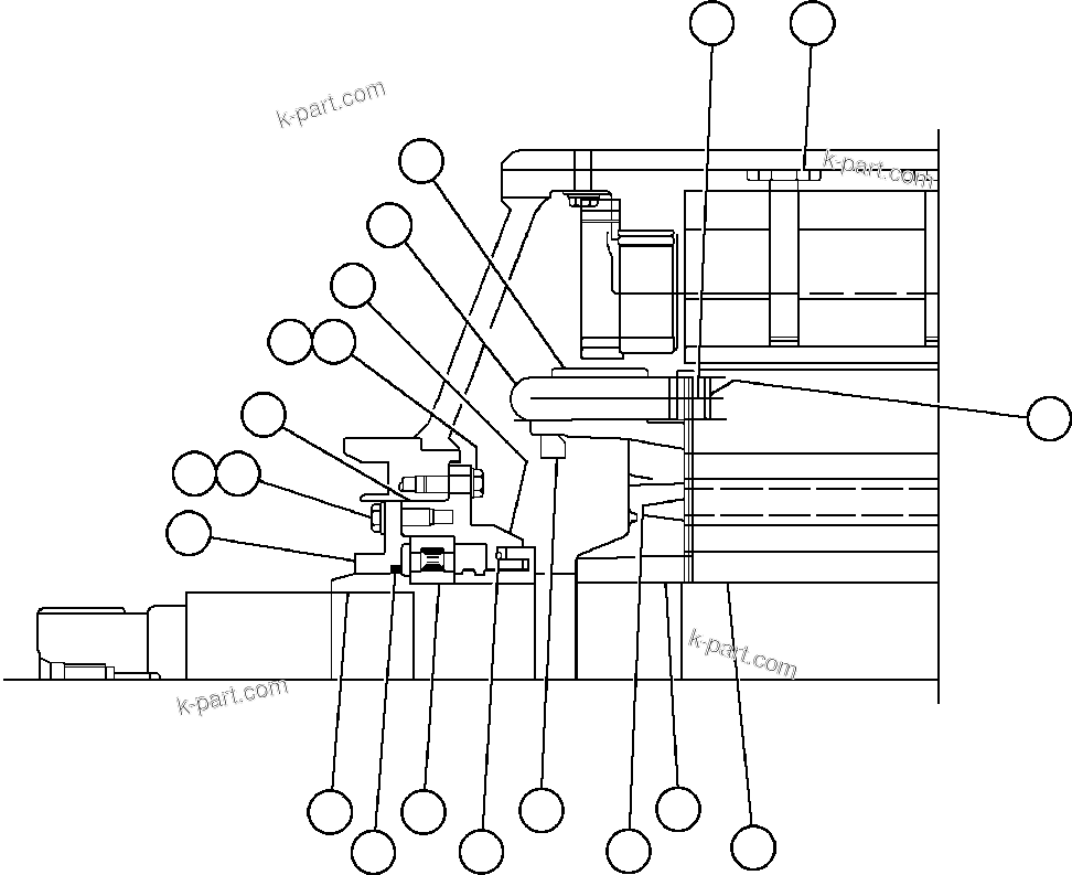 Komatsu parts book diagram for AFE32-EZ 830E                 COLLAHUASI: MOTORIZED WHEEL - 787FS11 - 4