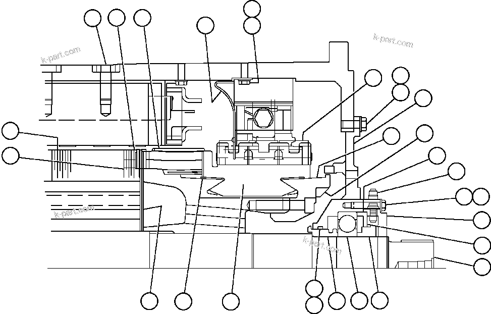 Komatsu parts book diagram for AFE32-EZ 830E                 COLLAHUASI: MOTORIZED WHEEL - 787FS11 - 5