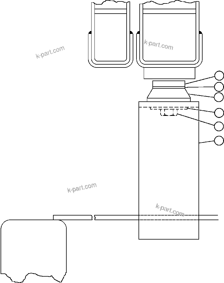 Komatsu parts book diagram for AFE32-FA 830E                 COLLAHUASI: RADIATOR STABILIZER