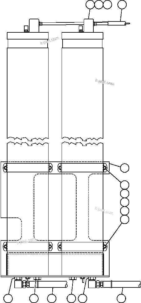 Komatsu parts book diagram for AFE32-FA 830E                 COLLAHUASI: STEERING ACCUMULATOR INSTALLATION