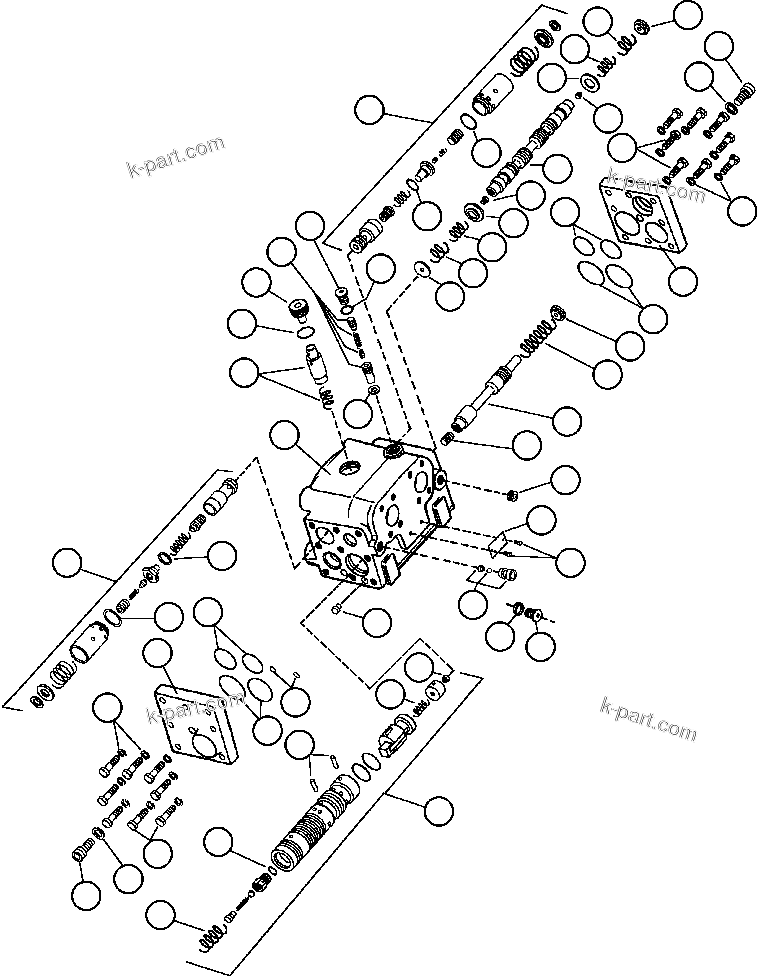 Komatsu parts book diagram for AFE32-FA 830E                 COLLAHUASI: FLOW AMPLIFIER (PB6908)