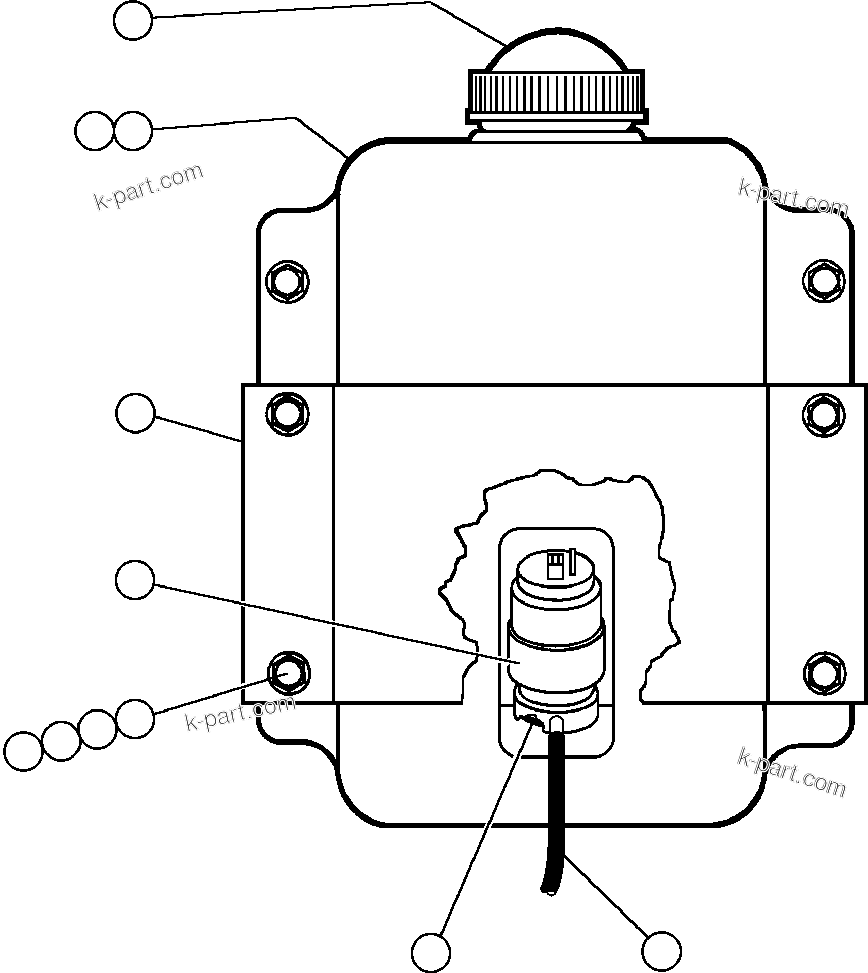 Komatsu parts book diagram for AFE32-FA 830E                 COLLAHUASI: WINDSHIELD WASHER INSTALLATION