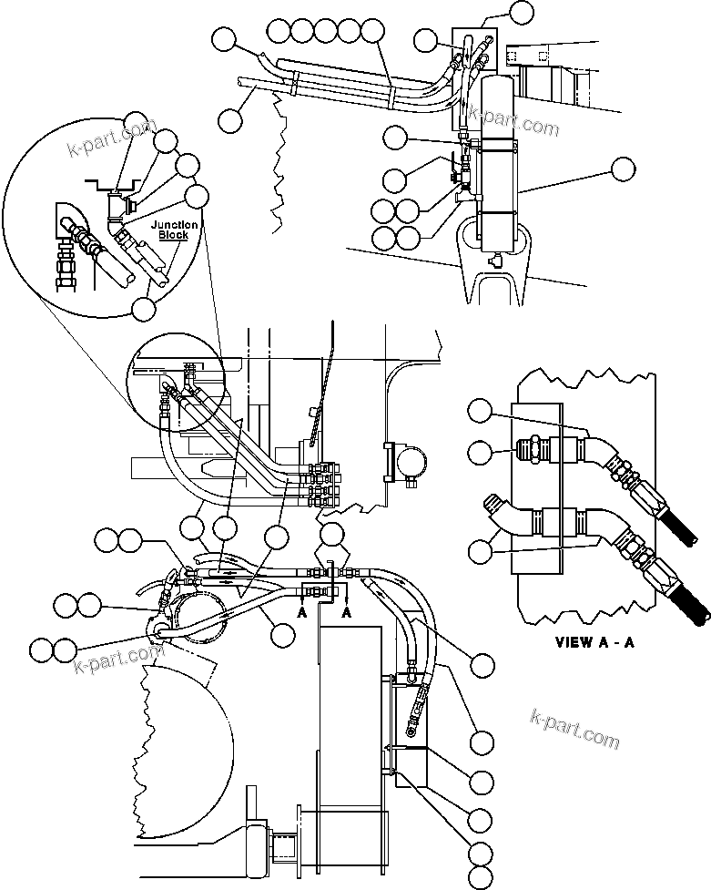 Komatsu parts book diagram for AFE32-FA 830E                 COLLAHUASI: ENGINE FUEL PIPING