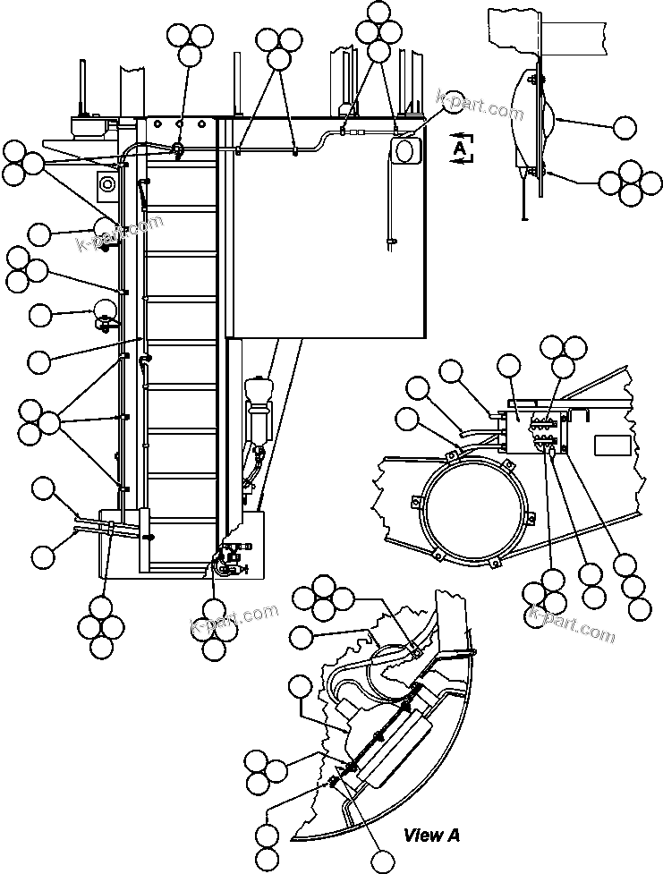 Komatsu parts book diagram for AFE32-FA 830E                 COLLAHUASI: LEFT UPRIGHT ELECTRICAL GROUP
