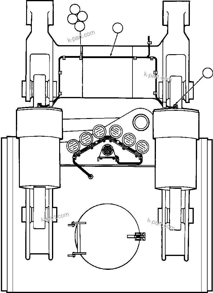 Komatsu parts book diagram for AFE32-FA 830E                 COLLAHUASI: TWO-SPEED RETARDING INSTALLATION