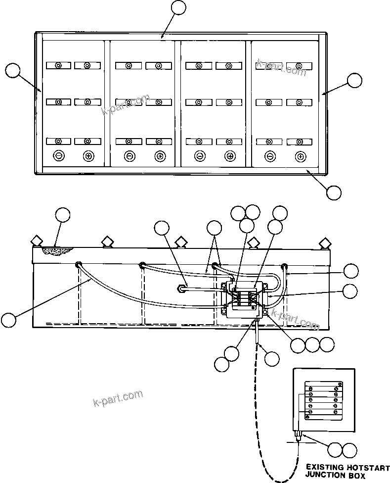 Komatsu parts book diagram for AFE32-FA 830E                 COLLAHUASI: BATTERY BOX HEATER INSTALLATION