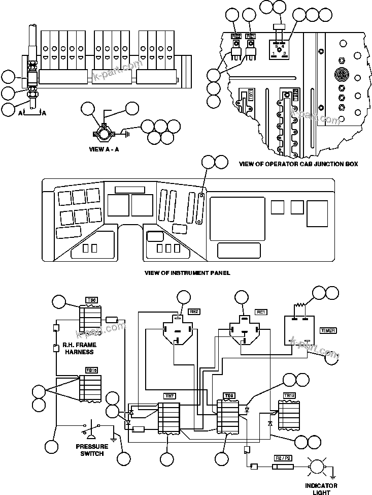 Komatsu parts book diagram for AFE32-FA 830E                 COLLAHUASI: AUTO LUBE PRESSURE INSTALLATION