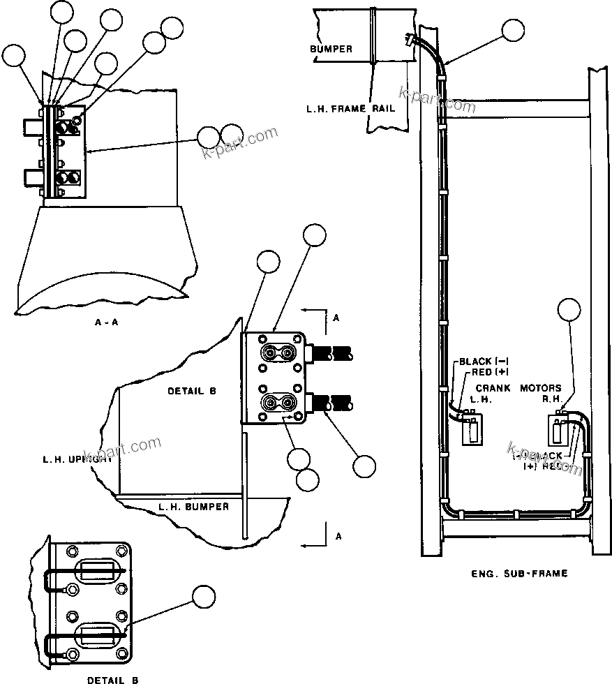 Komatsu parts book diagram for AFE32-FA 830E                 COLLAHUASI: AUXILIARY JUMP START INSTALLATION