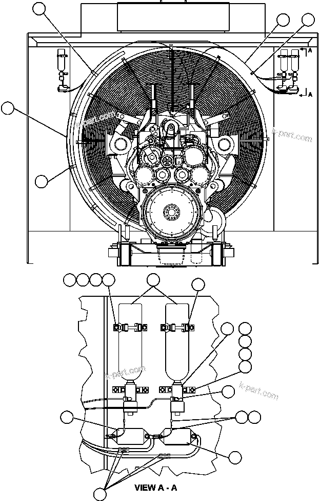 Komatsu parts book diagram for AFE32-FA 830E                 COLLAHUASI: ETHER START INSTALLATION - 1 (EG2106)