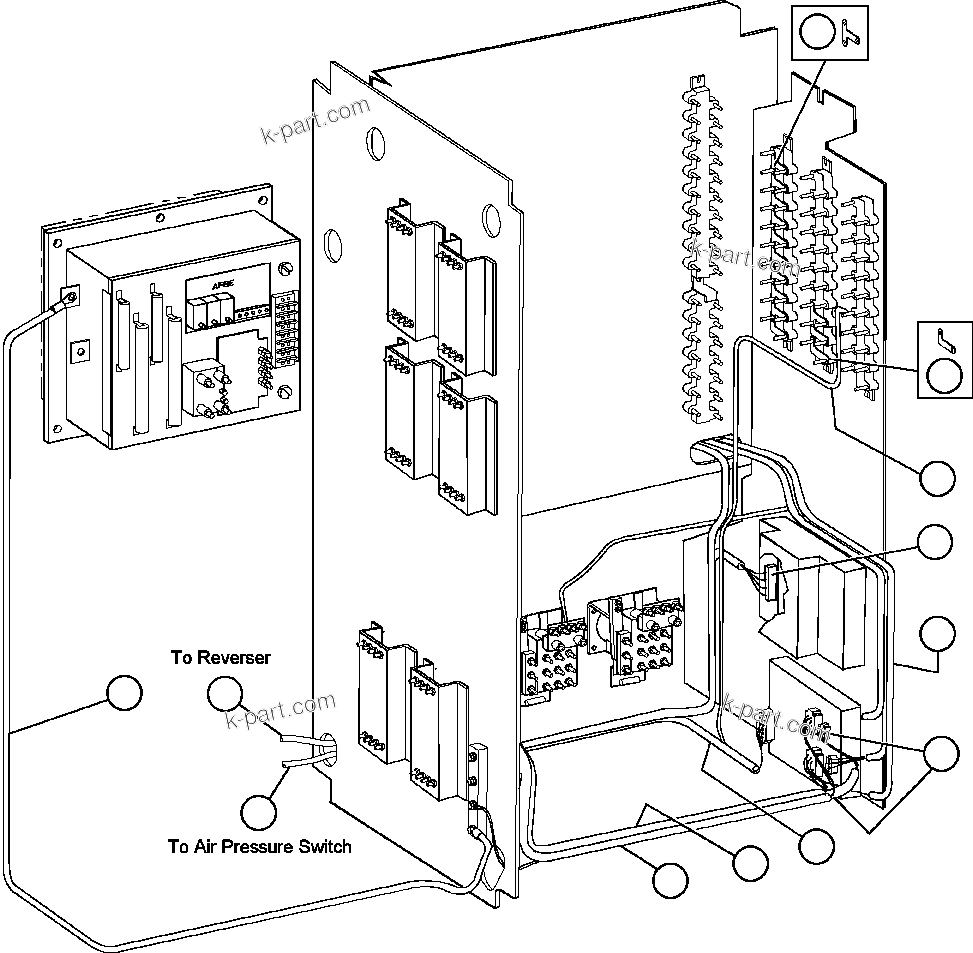 Komatsu parts book diagram for AFE32-FA 830E                 COLLAHUASI: CONTROL CABINET WIRING - 1