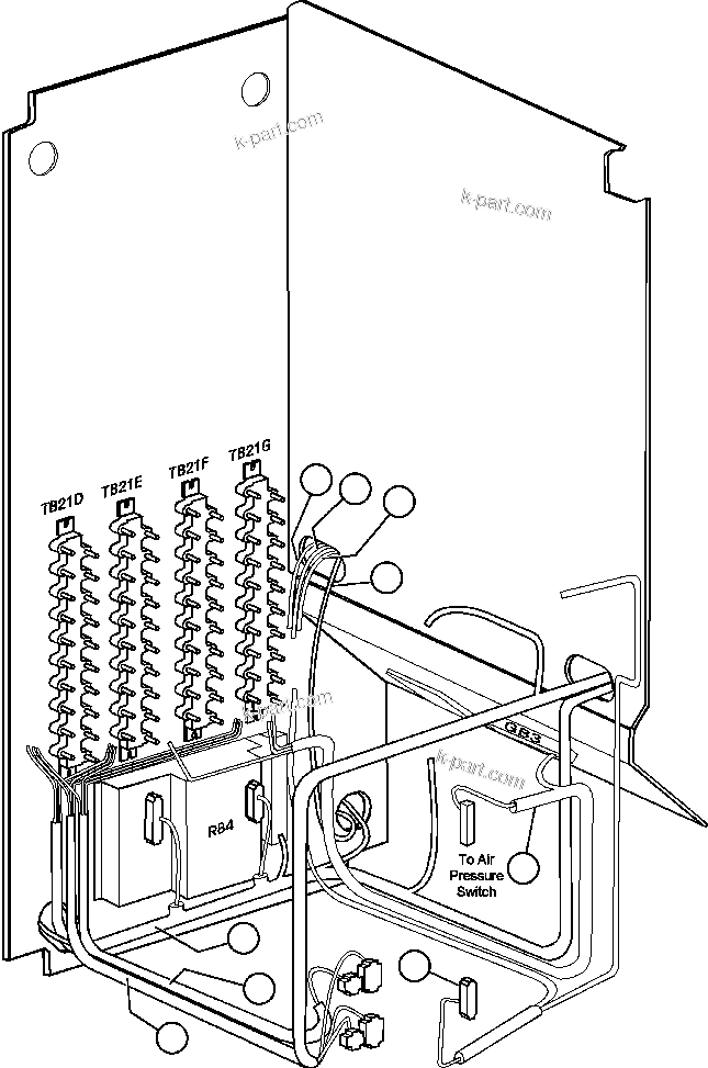 Komatsu parts book diagram for AFE32-FA 830E                 COLLAHUASI: CONTROL CABINET WIRING - 2