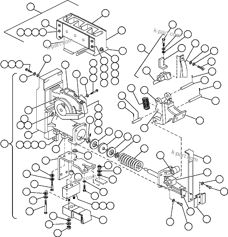 Komatsu parts book diagram for AFE32-FA 830E                 COLLAHUASI: CONTACTOR - P1 & P2 (VJ0850)