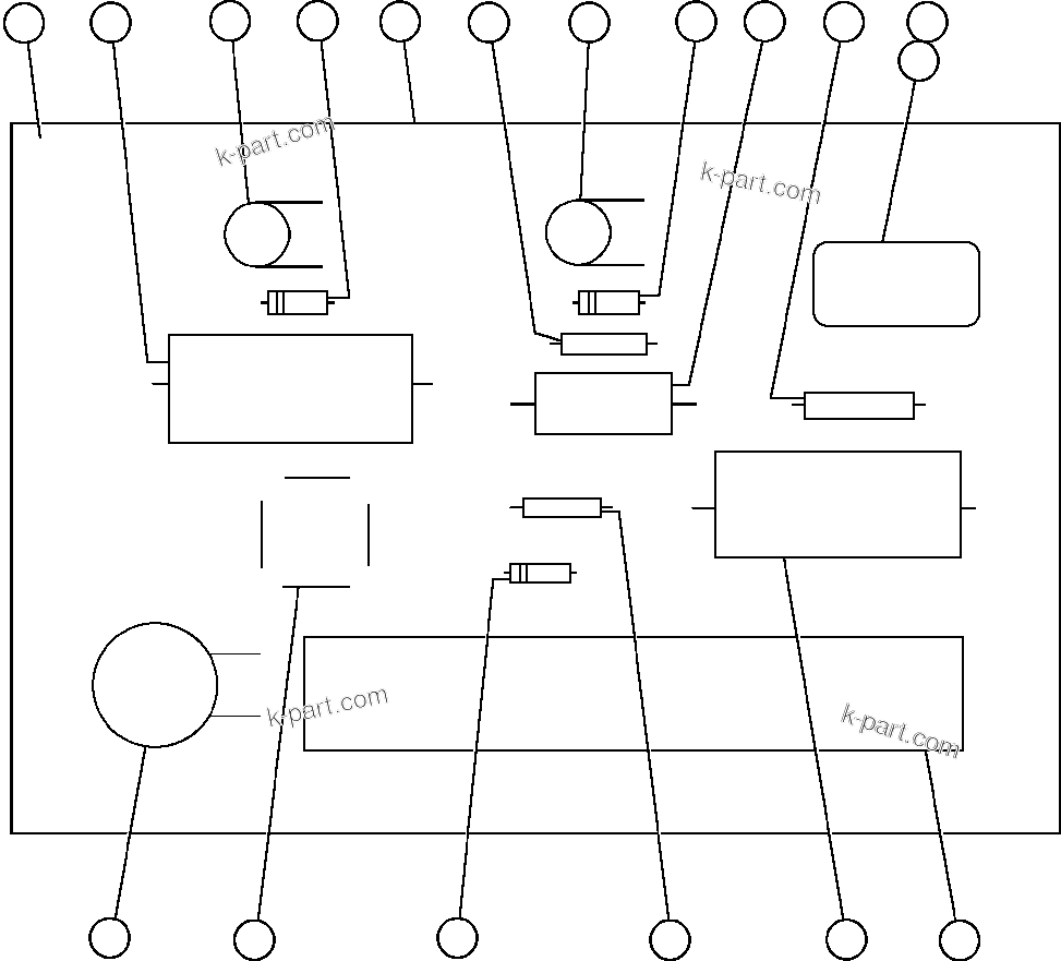 Komatsu parts book diagram for AFE32-FA 830E                 COLLAHUASI: PANEL - F.D.P. (VE6113)