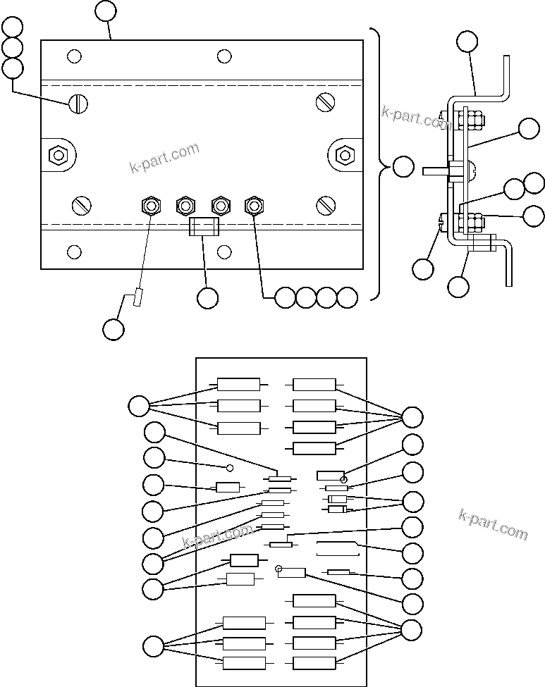 Komatsu parts book diagram for AFE32-FA 830E                 COLLAHUASI: PANEL - VMM (VE6118)