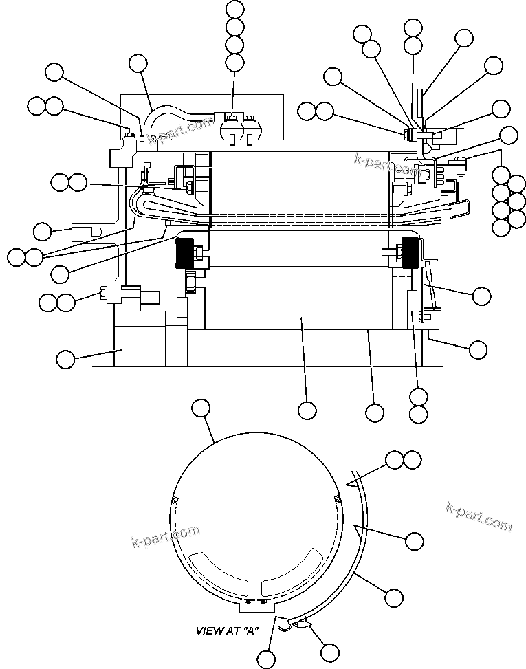 Komatsu parts book diagram for AFE32-FA 830E                 COLLAHUASI: ALTERNATOR - 26F2 (PB9658)
