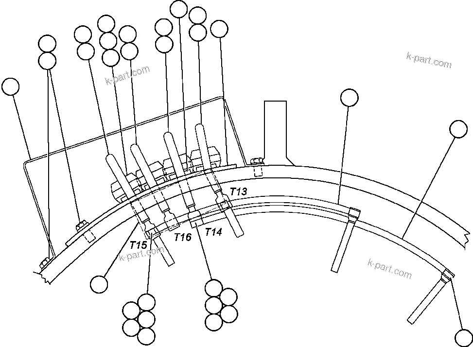 Komatsu parts book diagram for AFE32-FA 830E                 COLLAHUASI: ALTERNATOR - 26F2 - 6