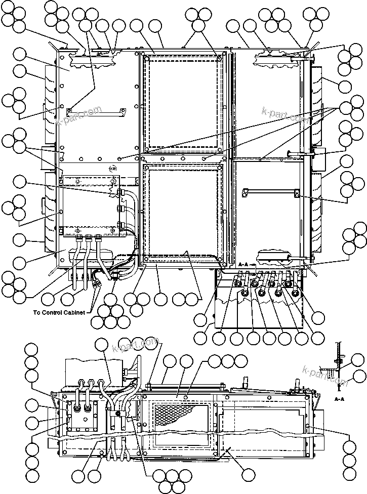 Komatsu parts book diagram for AFE32-FA 830E                 COLLAHUASI: BLOWN GRID - 7 STEP RETARDING