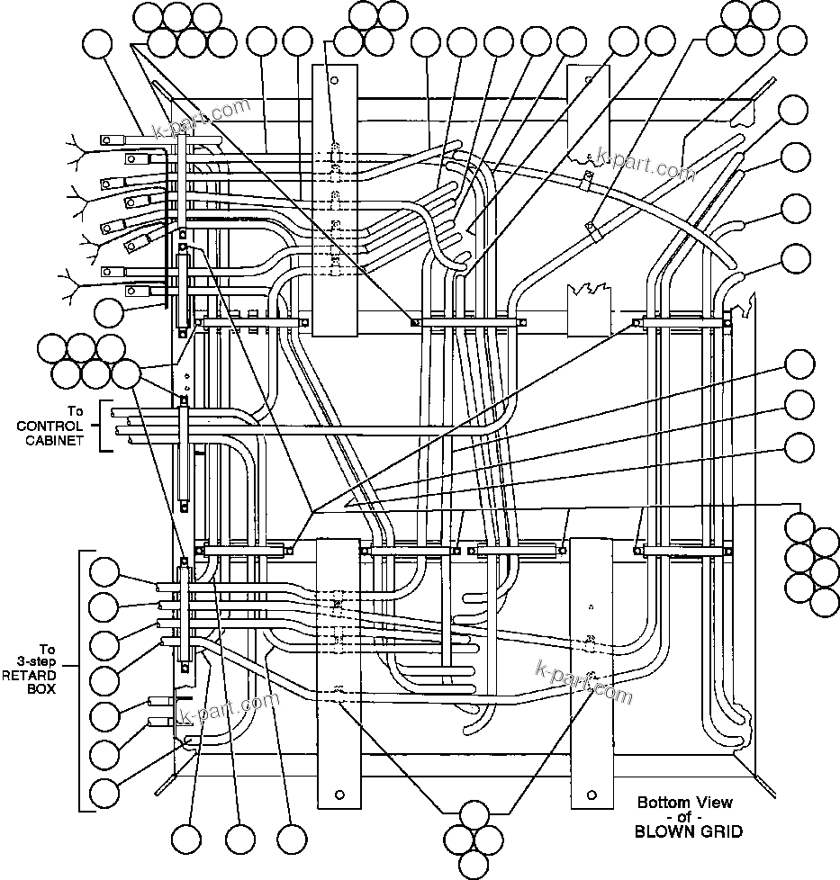 Komatsu parts book diagram for AFE32-FA 830E                 COLLAHUASI: BLOWN GRID - 7 STEP RETARDING - 5