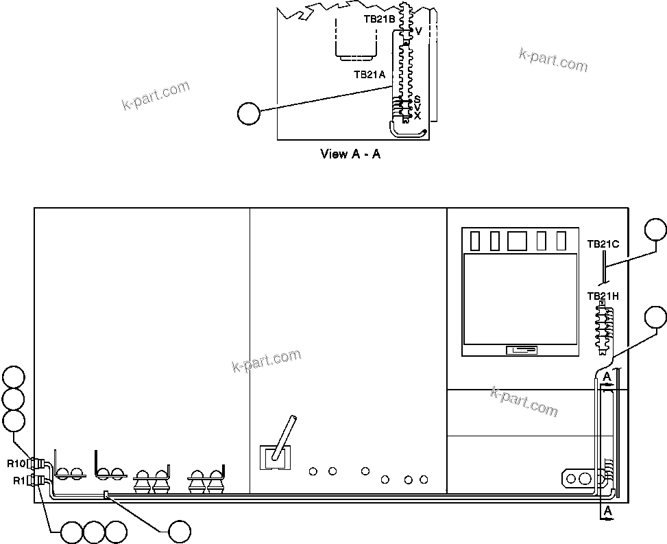 Komatsu parts book diagram for AFE32-FA 830E                 COLLAHUASI: 7 STEP RETARD (CABINET)