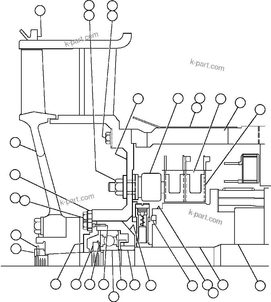 Komatsu parts book diagram for AFE32-FA 830E                 COLLAHUASI: BLOWER UNIT (PB9278)