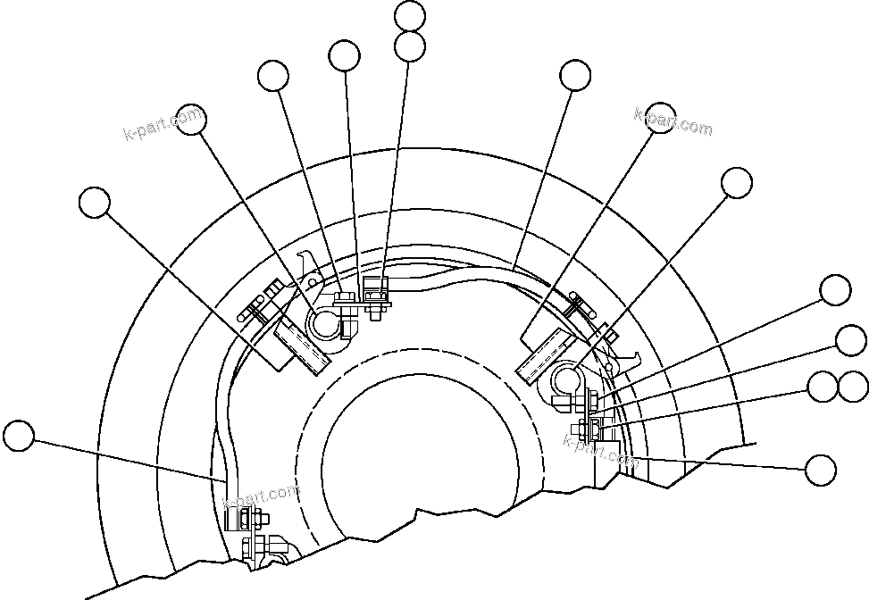 Komatsu parts book diagram for AFE32-FA 830E                 COLLAHUASI: BLOWER UNIT - 3