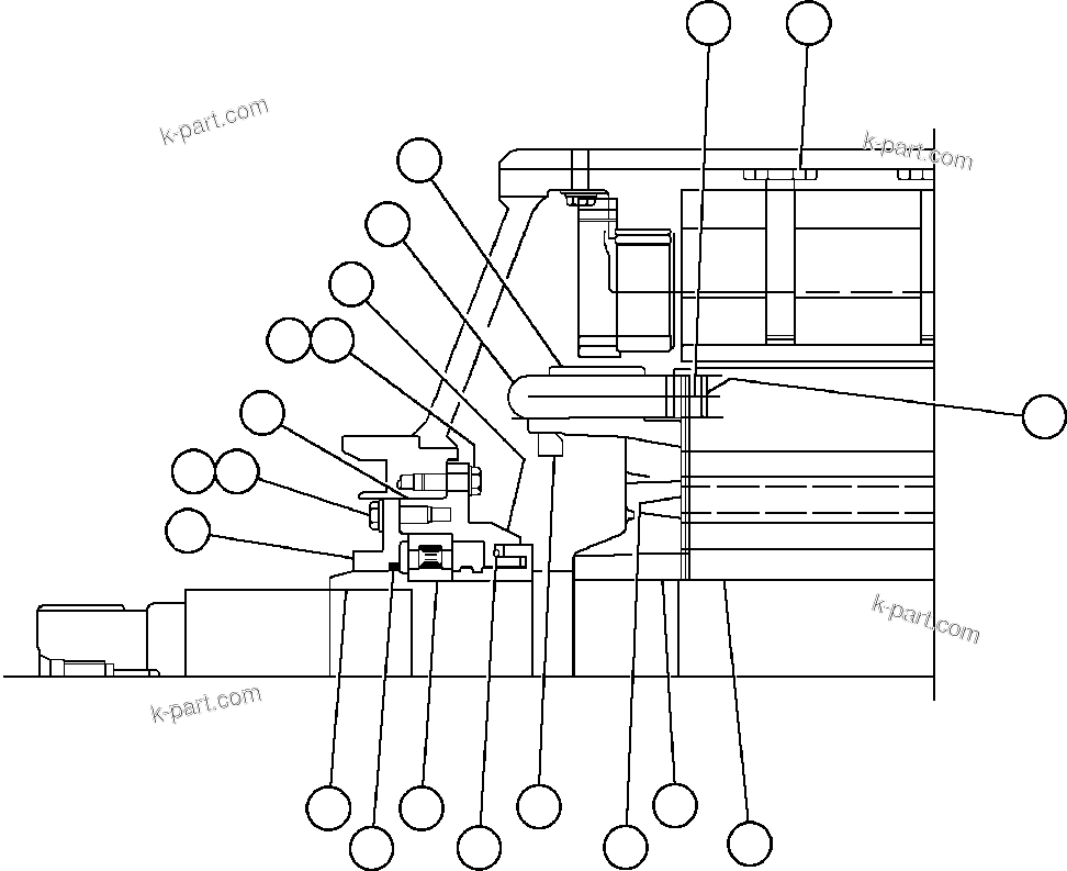 Komatsu parts book diagram for AFE32-FA 830E                 COLLAHUASI: MOTORIZED WHEEL - 787FS11 - 4