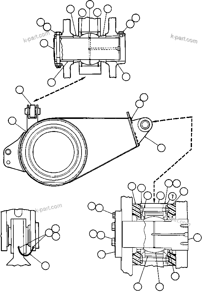 Komatsu parts book diagram for AFE32-Y 830E S/N 31588,31589,31631,31632: DRIVE AXLE & MOUNTING
