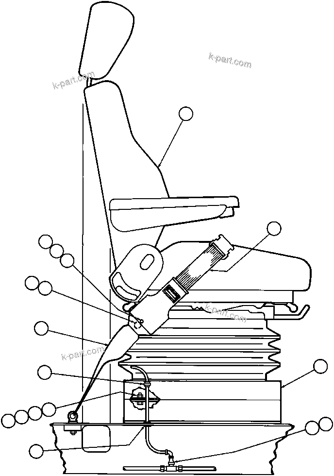 Komatsu parts book diagram for AFE32-Y 830E S/N 31588,31589,31631,31632: OPERATOR'S SEAT INSTL