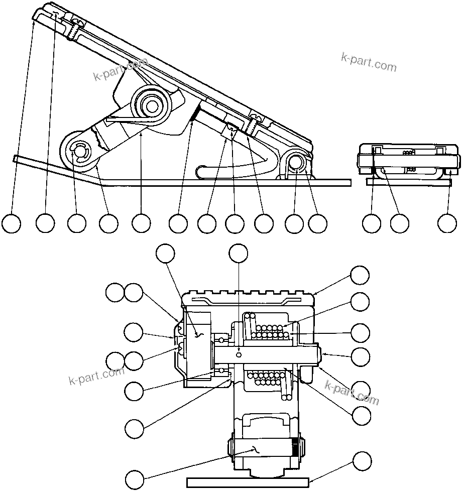 Komatsu parts book diagram for AFE32-Y 830E S/N 31588,31589,31631,31632: ELECTRONIC TREADLE - RETARDER/THROTTLE