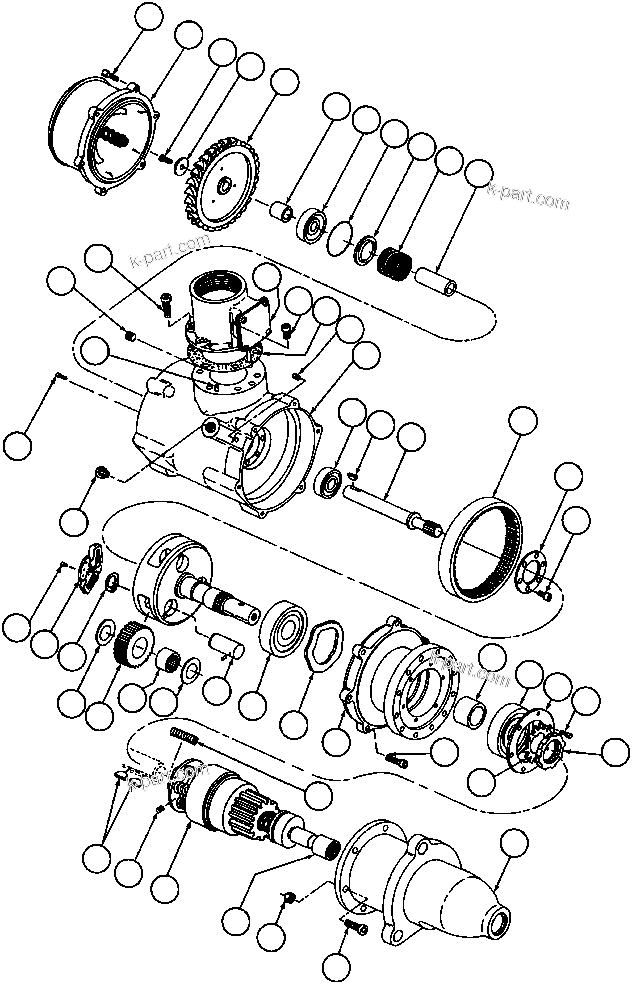 Komatsu parts book diagram for AFE32-Y 830E S/N 31588,31589,31631,31632: AIR STARTER (PB5990)