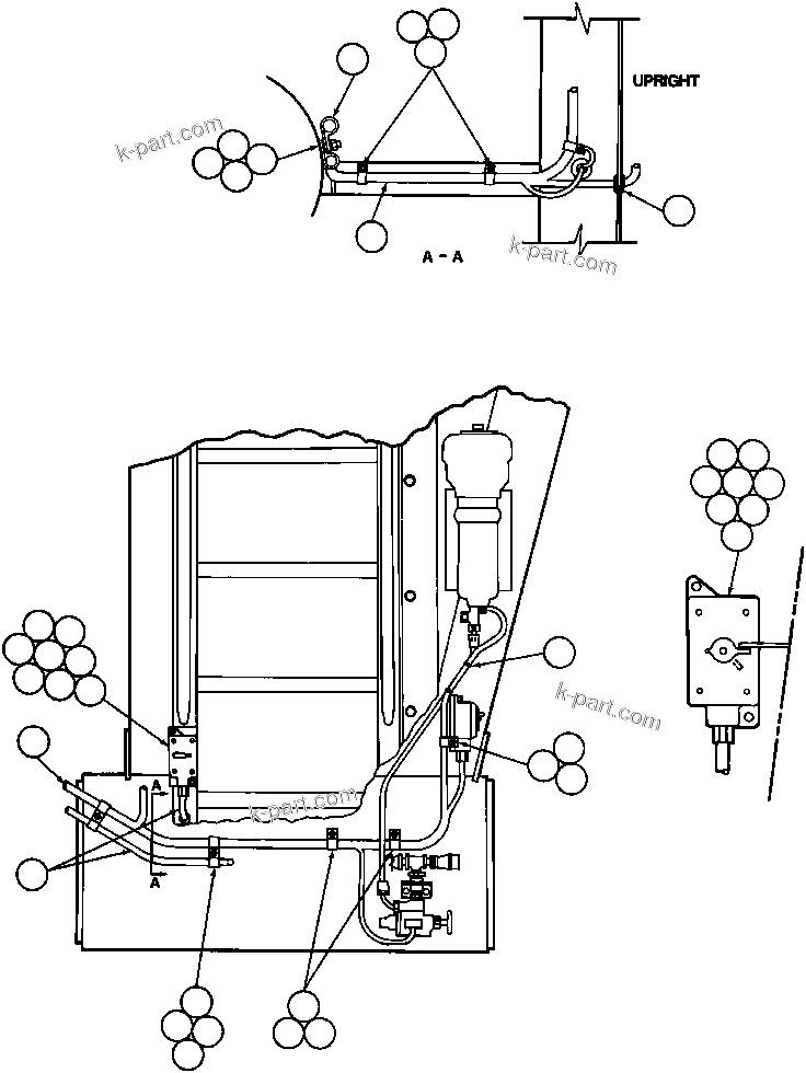 Komatsu parts book diagram for AFE32-Y 830E S/N 31588,31589,31631,31632: LEFT UPRIGHT ELECTRICAL GROUP - 2