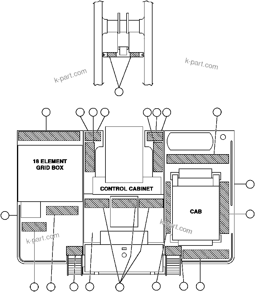 Komatsu parts book diagram for AFE47-AD 730E                SISHEN (A30095 & A30098): DECK SECTIONS & SAFETY WALK