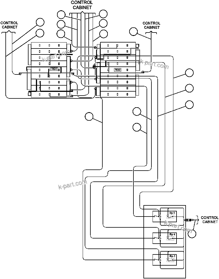 Komatsu parts book diagram for AFE47-AD 730E                SISHEN (A30095 & A30098): ELECTRIC POWER COMPONENTS WIRING