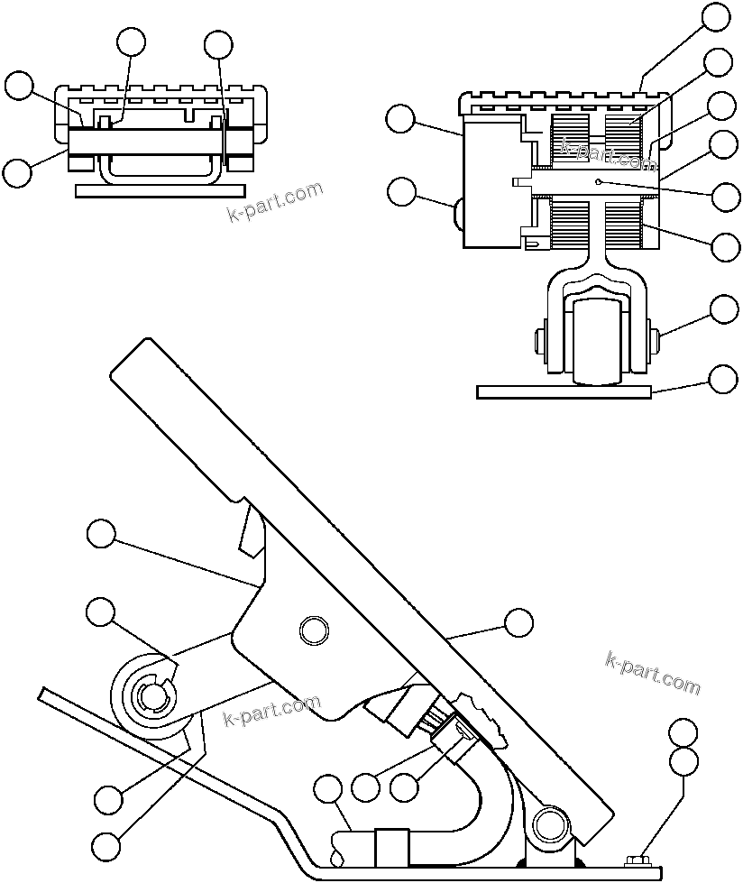 Komatsu parts book diagram for AFE47-AD 730E                SISHEN (A30095 & A30098): ELECTRONIC TREADLE (PB9506)