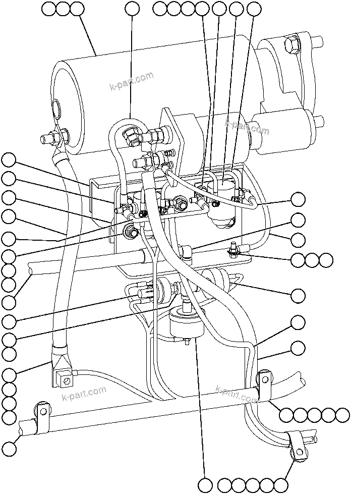 Komatsu parts book diagram for AFE47-AD 730E                SISHEN (A30095 & A30098): ELECTRIC START INSTALLATION
