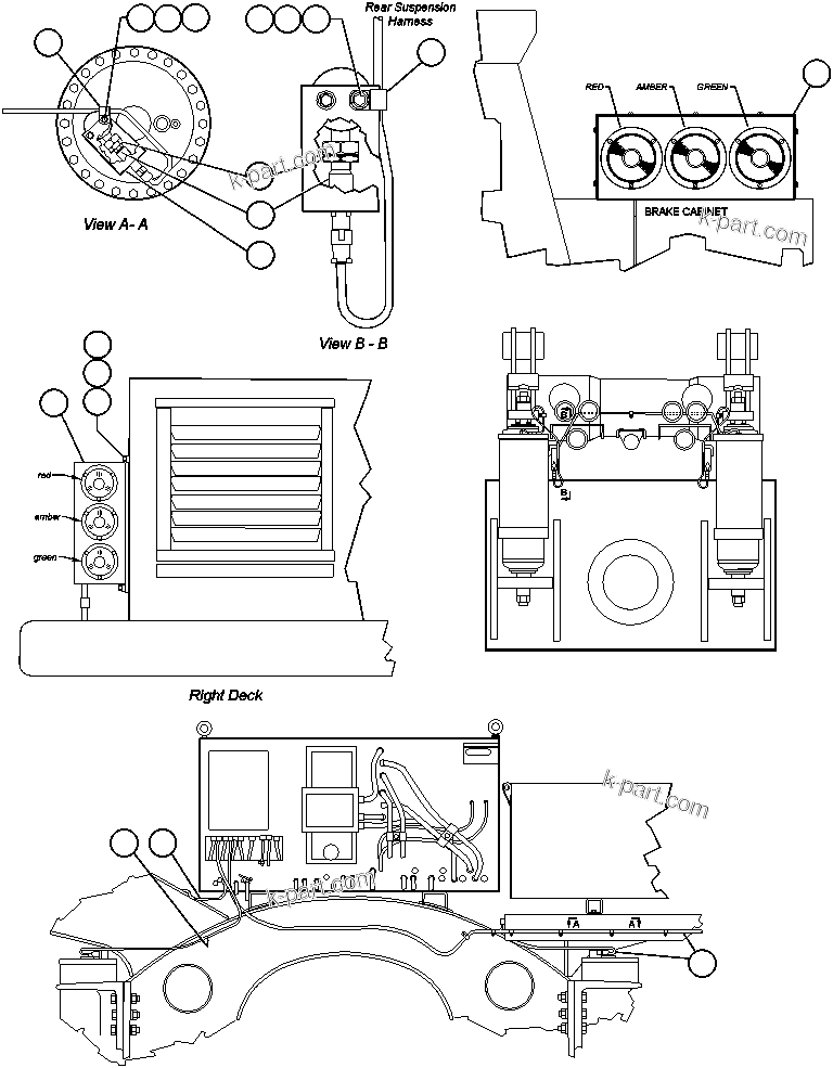 Komatsu parts book diagram for AFE47-AD 730E                SISHEN (A30095 & A30098): PAYLOAD METER SYSTEM