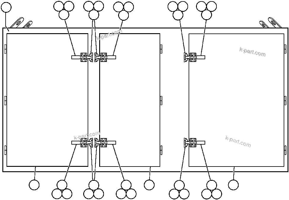 Komatsu parts book diagram for AFE47-AD 730E                SISHEN (A30095 & A30098): CONTROL CABINET ASSEMBLY - 5 (EF9948)