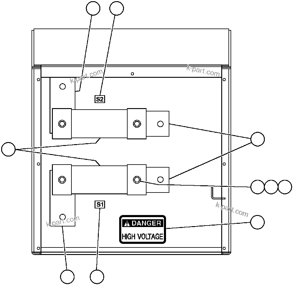 Komatsu parts book diagram for AFE47-AD 730E                SISHEN (A30095 & A30098): SHUNT 1 & 2 BOX