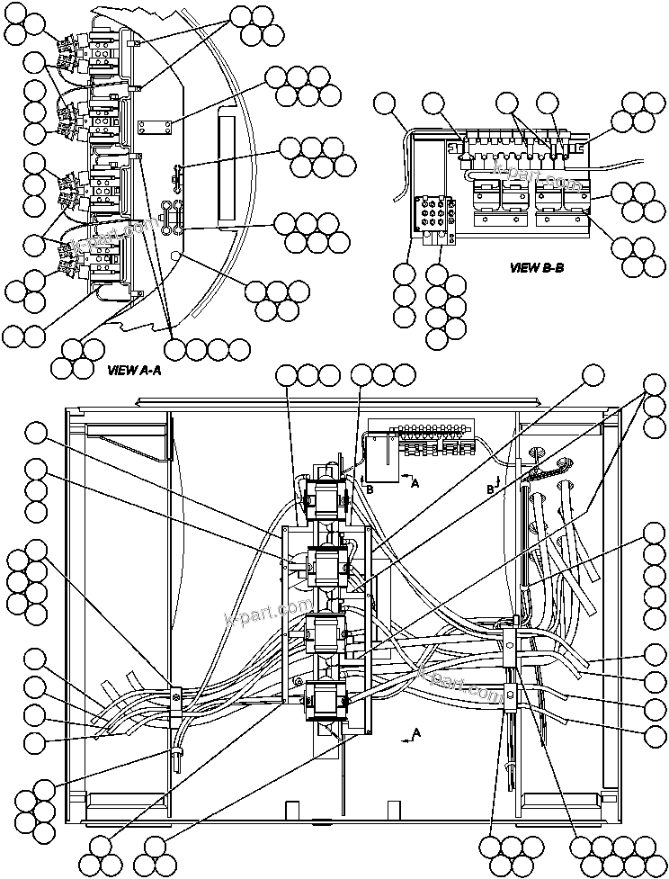 Komatsu parts book diagram for AFE47-AD 730E                SISHEN (A30095 & A30098): DIESEL/TROLLEY SWITCH WIRING
