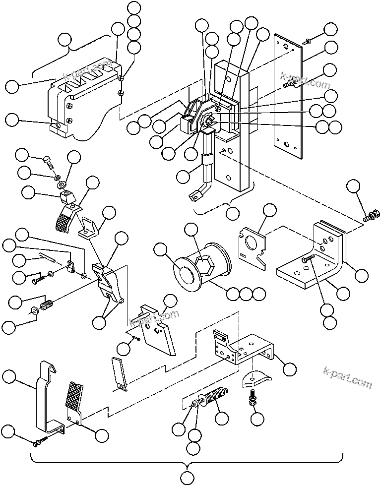 Komatsu parts book diagram for AFE47-AD 730E                SISHEN (A30095 & A30098): CONTACTOR - G.F. (TV3419)