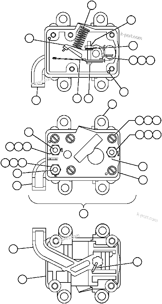 Komatsu parts book diagram for AFE47-AD 730E                SISHEN (A30095 & A30098): POSITION SENSOR (VE3530)