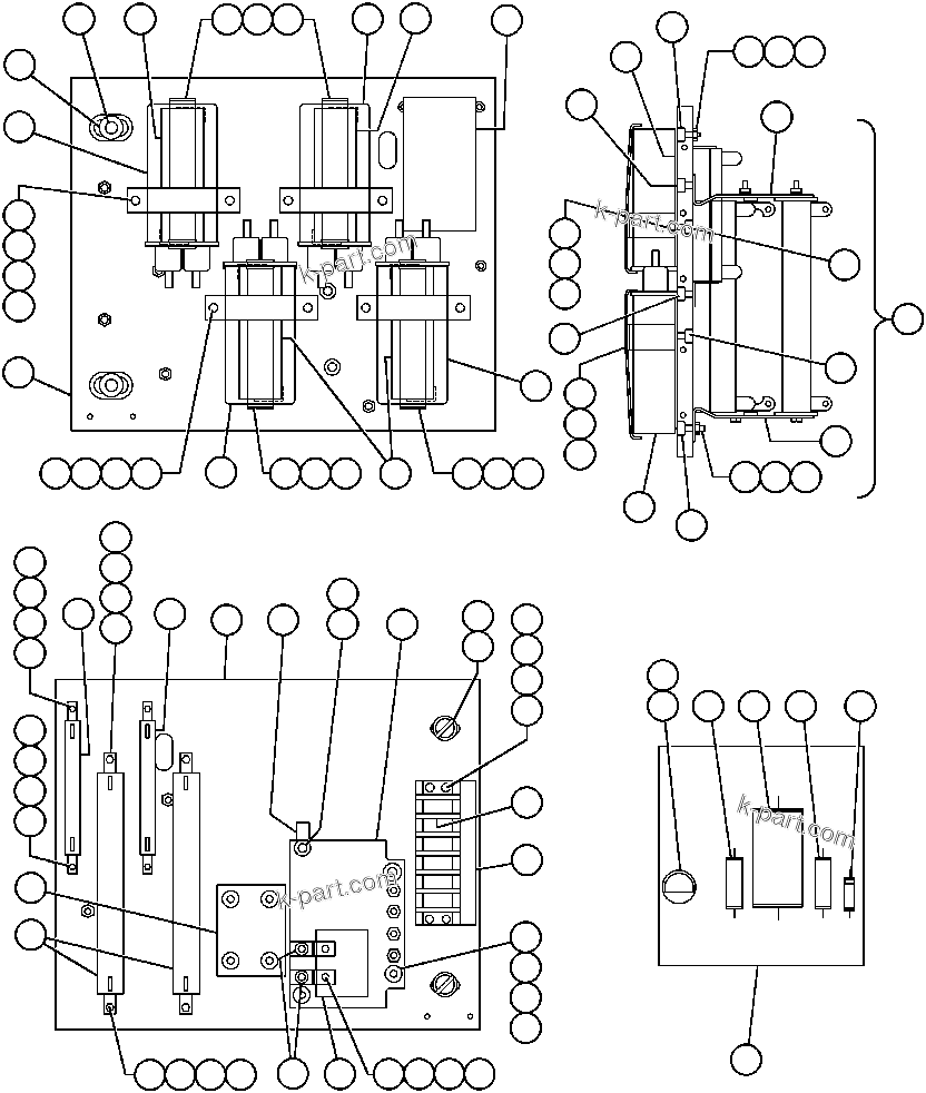 Komatsu parts book diagram for AFE47-AD 730E                SISHEN (A30095 & A30098): PANEL - MFSE (VE4910)