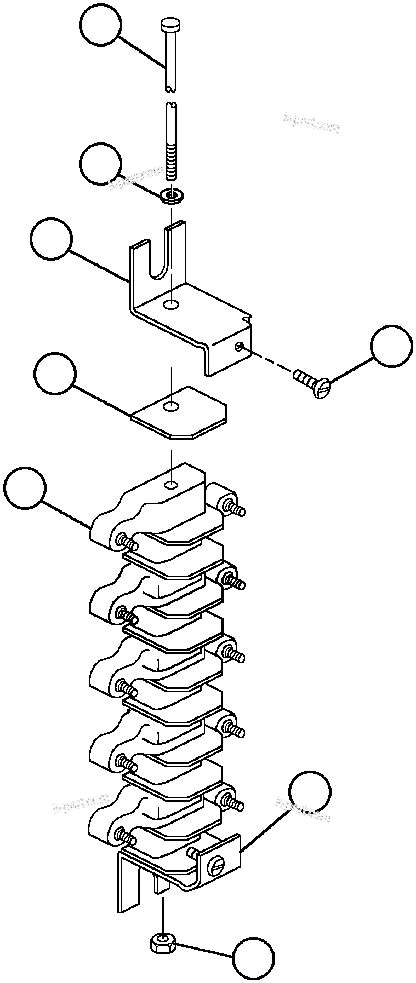 Komatsu parts book diagram for AFE47-AD 730E                SISHEN (A30095 & A30098): TERMINAL BOARD (VS8193)