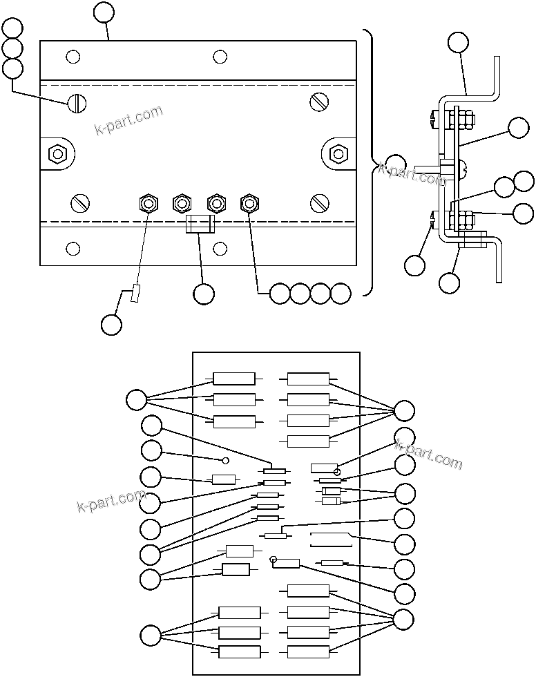 Komatsu parts book diagram for AFE47-AD 730E                SISHEN (A30095 & A30098): PANEL - VMM (VE6118)