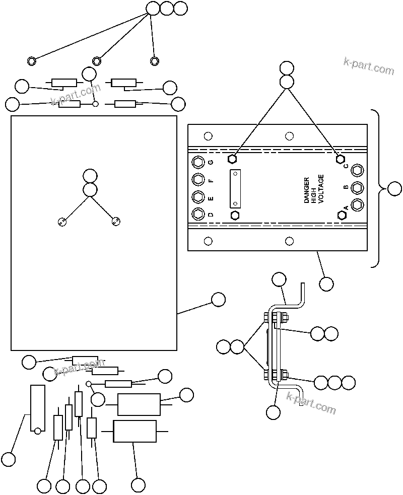 Komatsu parts book diagram for AFE47-AD 730E                SISHEN (A30095 & A30098): PANEL - ISO (PB4252)