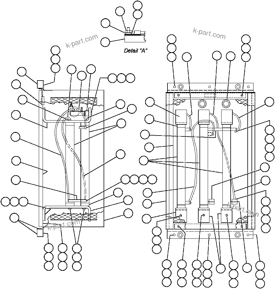 Komatsu parts book diagram for AFE47-AD 730E                SISHEN (A30095 & A30098): PANEL - RESISTOR (PB5508)